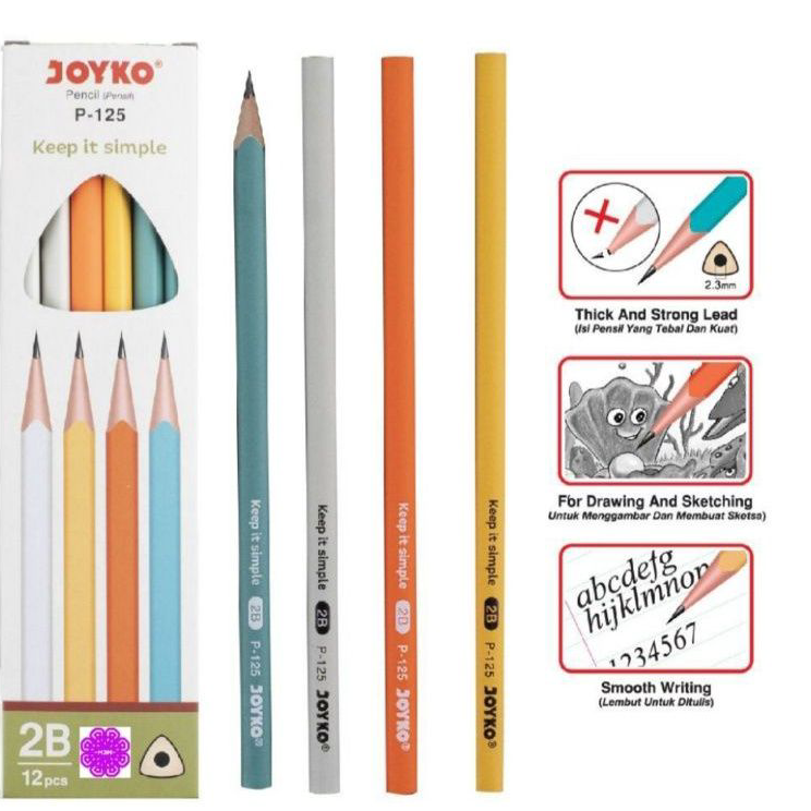 

Dijual Murah Pensil 2B Joyko P-125 / ( 1pak/12pcs )