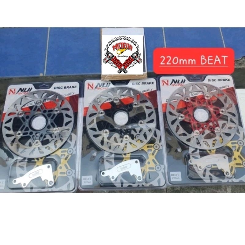 Disk Brake Piringan cakram Depan 220mm beat scoppy vario 125 vario 150 Original NUI Pius bracket 220