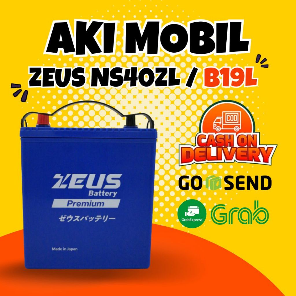 Aki mobil Daihatsu Charade + Ayla + Classy Zeus NS40ZL Aki Kering / MF