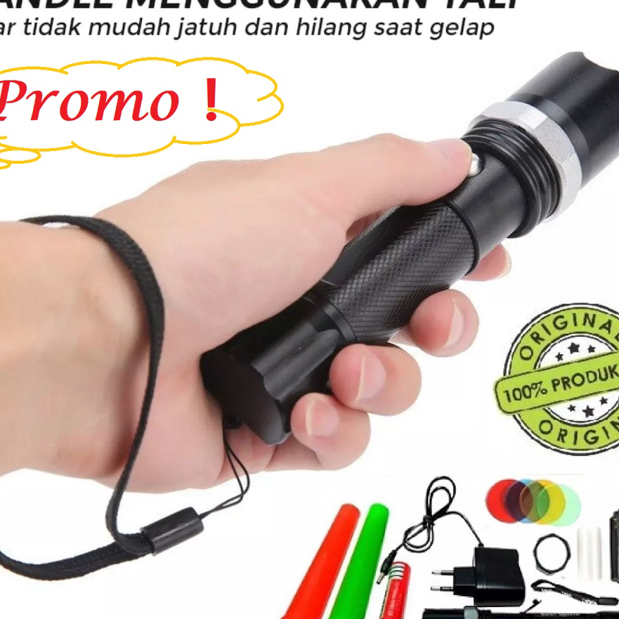 Terbaik.. Senter Swat Police Accessories Full Set V677 - senter led super terang - senter swat - sen