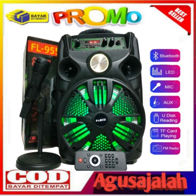 100% ORIGINAL ( BISA COD ) " SPEAKER KARAOKE FLECO FL-8098 / FL-955C / 955D / SX-Y815 / F-8601 / BON