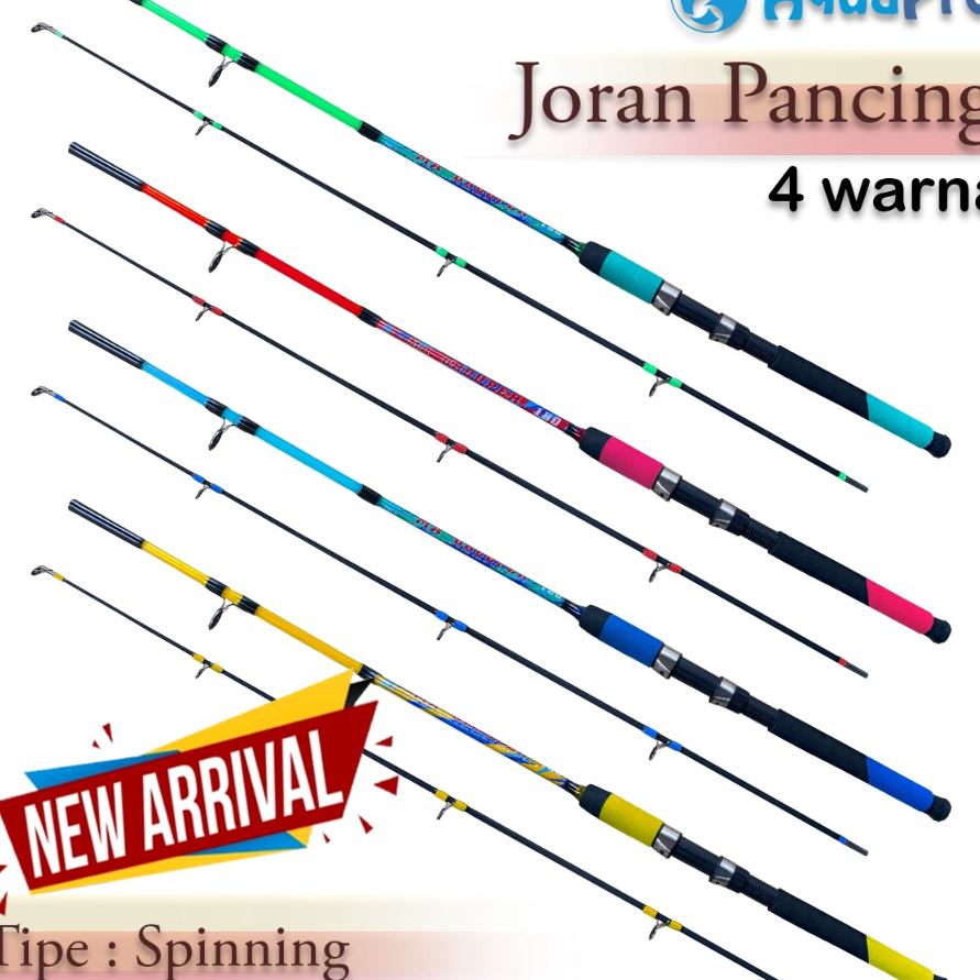 Terbaik..!! Joran Pancing JB001 Spinning Fishing Rod 150 165 180 Bahan Fiber Solid Untuk Galatama Ko