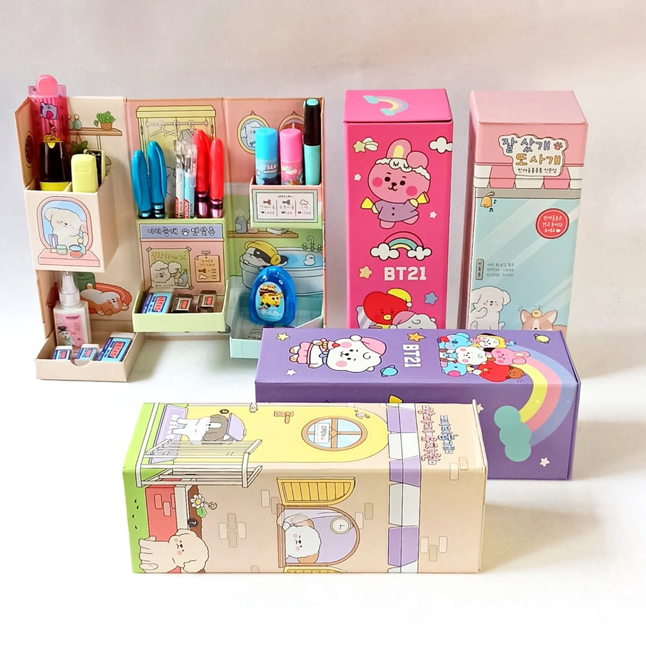 

Murah Banget BOS Kotak Pensil Karton Rak Berdiri Tingkat/Pencil Case/Pencil Box