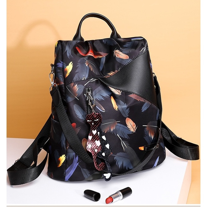 SPDM-410 TAS RANSEL WANITA KOREA BACKPACK ANTI AIR HITAM KERJA SEKOLAH BATAM ORI BRANDED