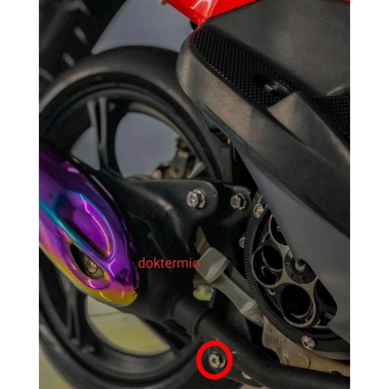 Baut probold knalpot Mio sporty atau smile bagian bawah