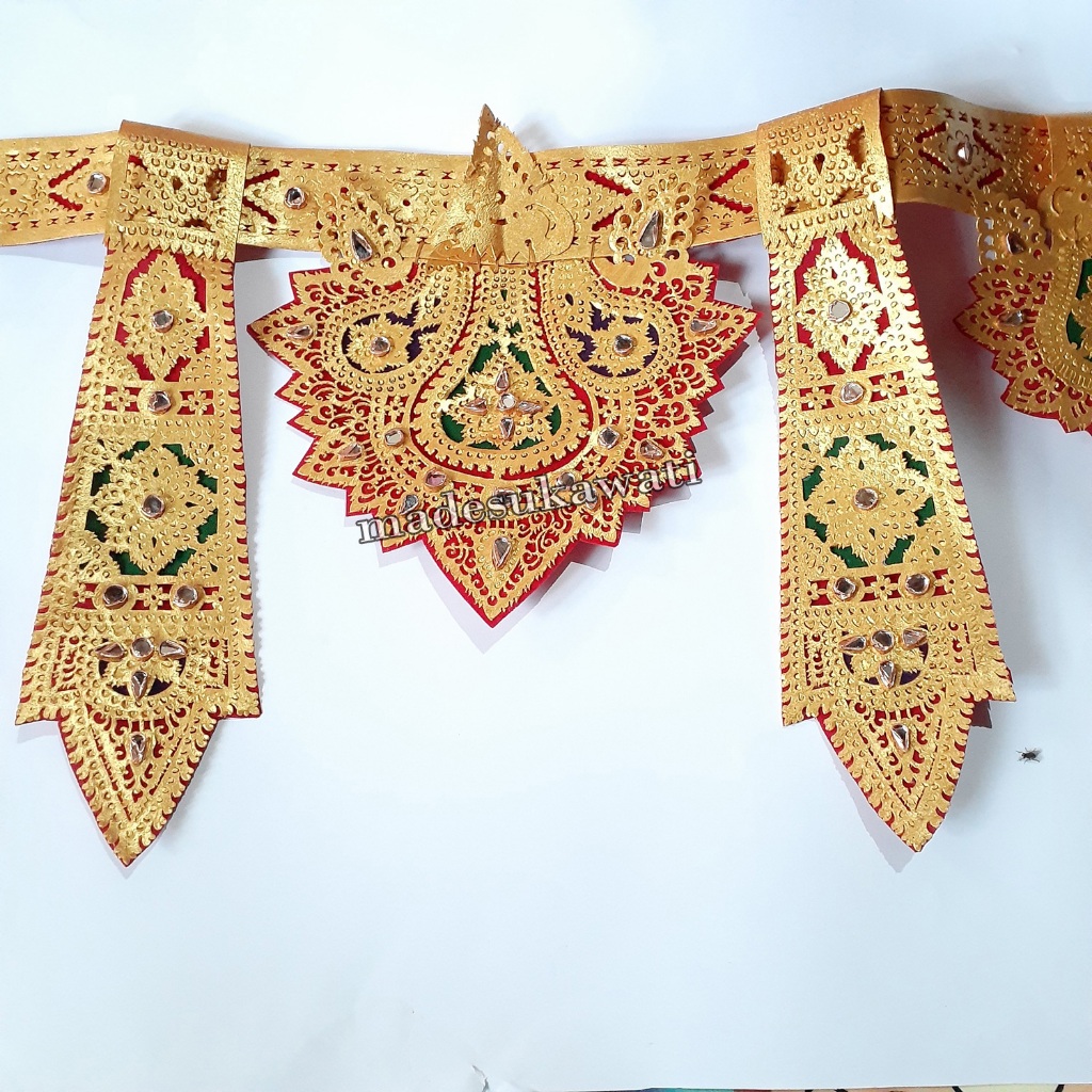 Ampok ampok ikat pinggang dewasa tari adat bali bahan kulit sapi