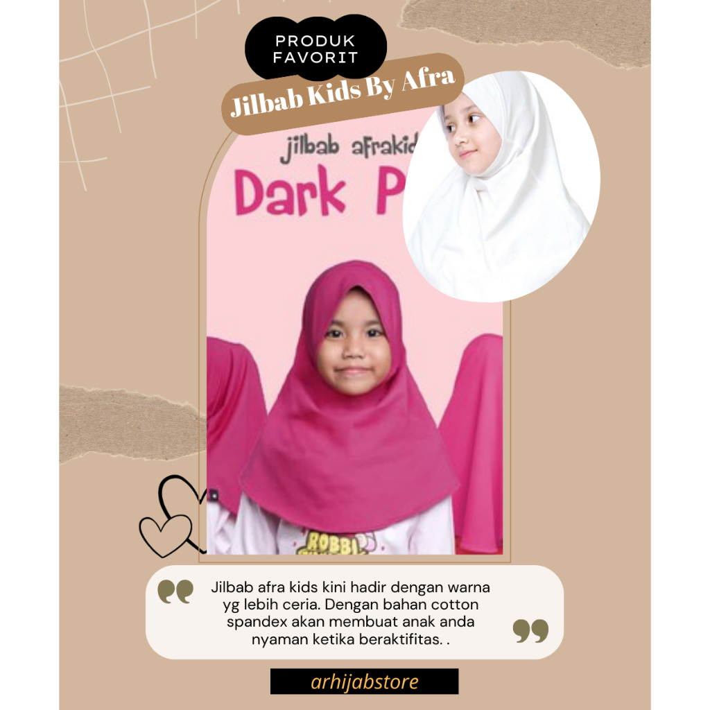 AFRA KIDS - JILBAB KIDS - JILBAB COTTON SPANDEX - JILBAB TERPOPULER AFRA KIDS