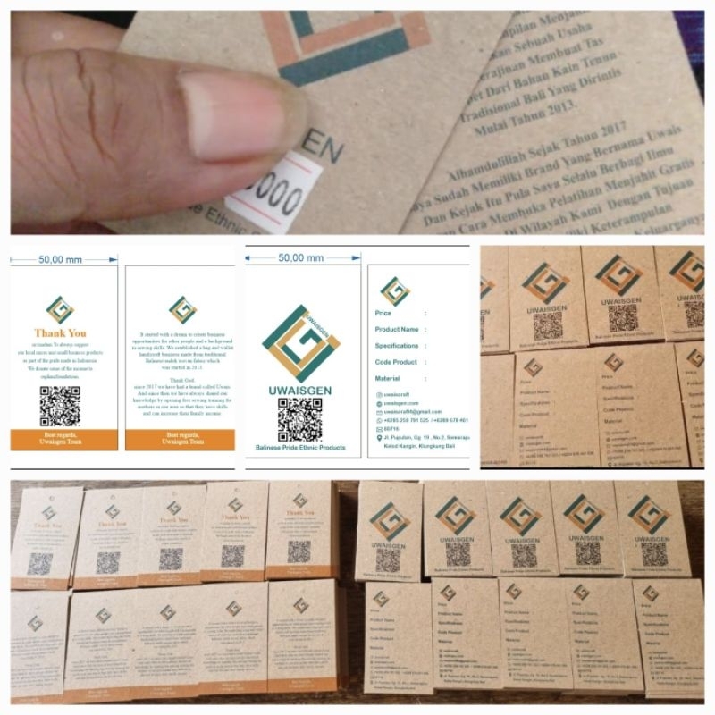 

Hangtag Label Hangtag Merk Baju Hang Tag Print Craft Paper Full Color Laminasi