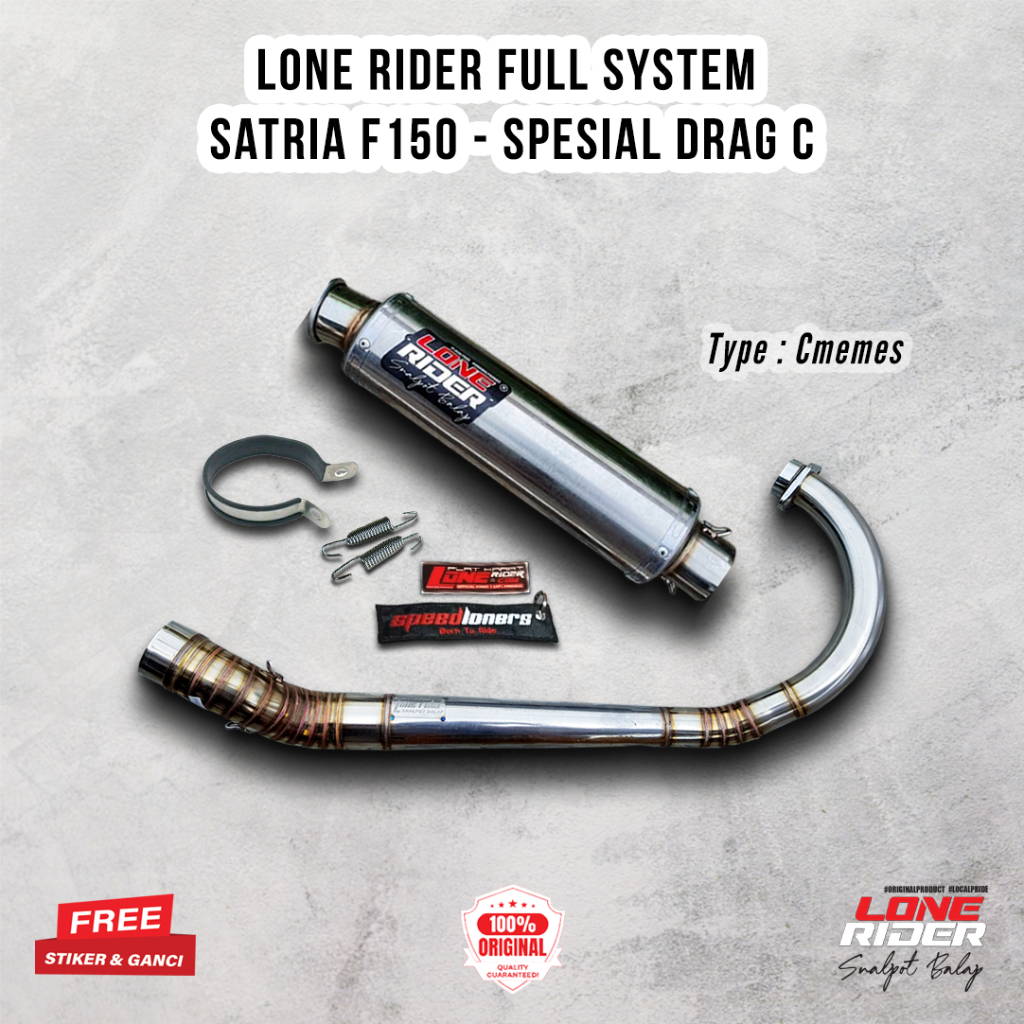ORIGINAL LONE RIDER Spesial Drag C Satria F150 - Knalpot Racing LR Satria FU