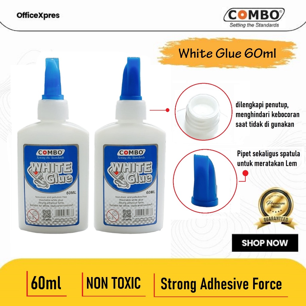 

White Glue 60ml GLW60 / Craft Glue / Lem Putih / Lem Perekat Serbaguna / Lem Cair Putih