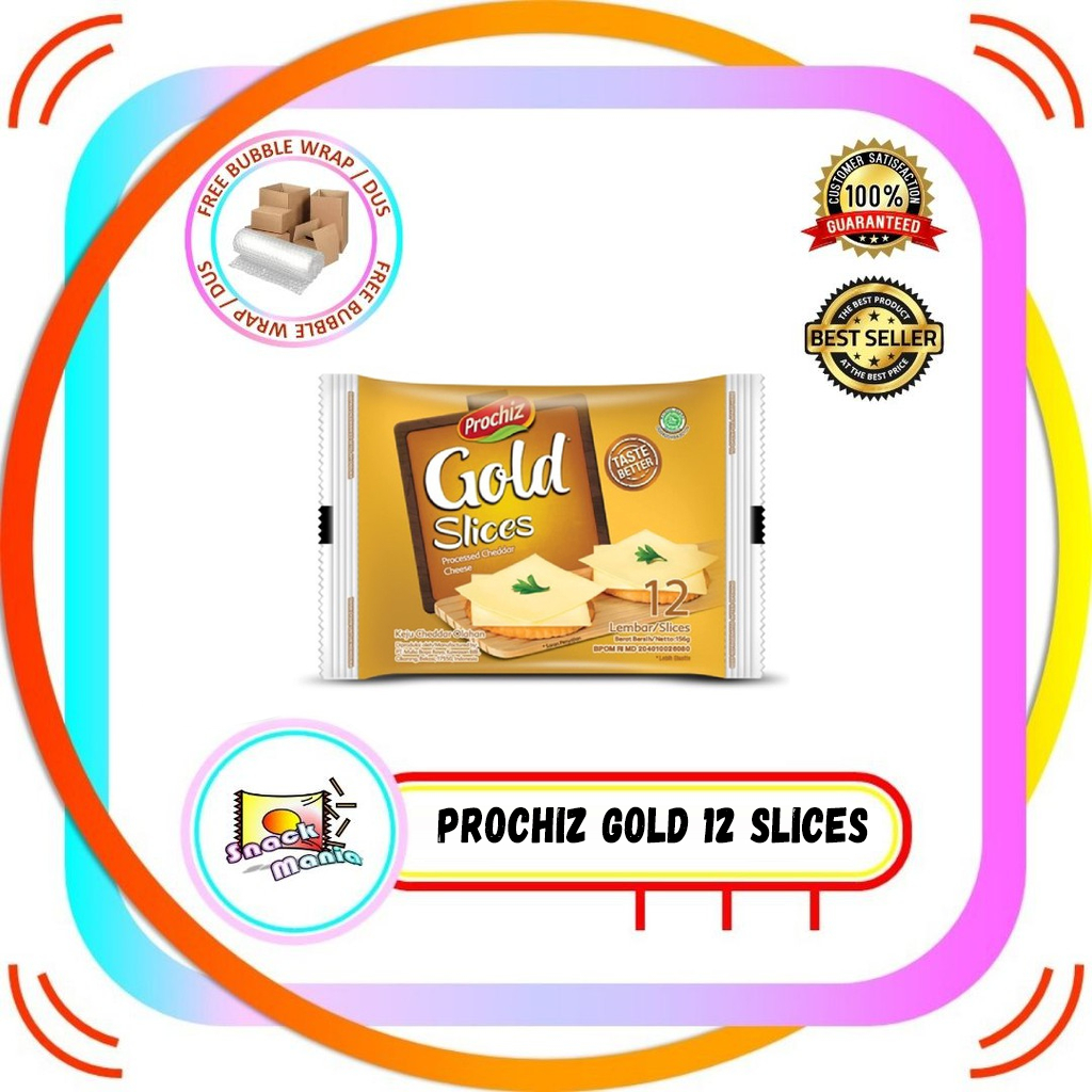 

Prochiz Gold Keju Cheddar Cheese 12 Slices Chedar Slice