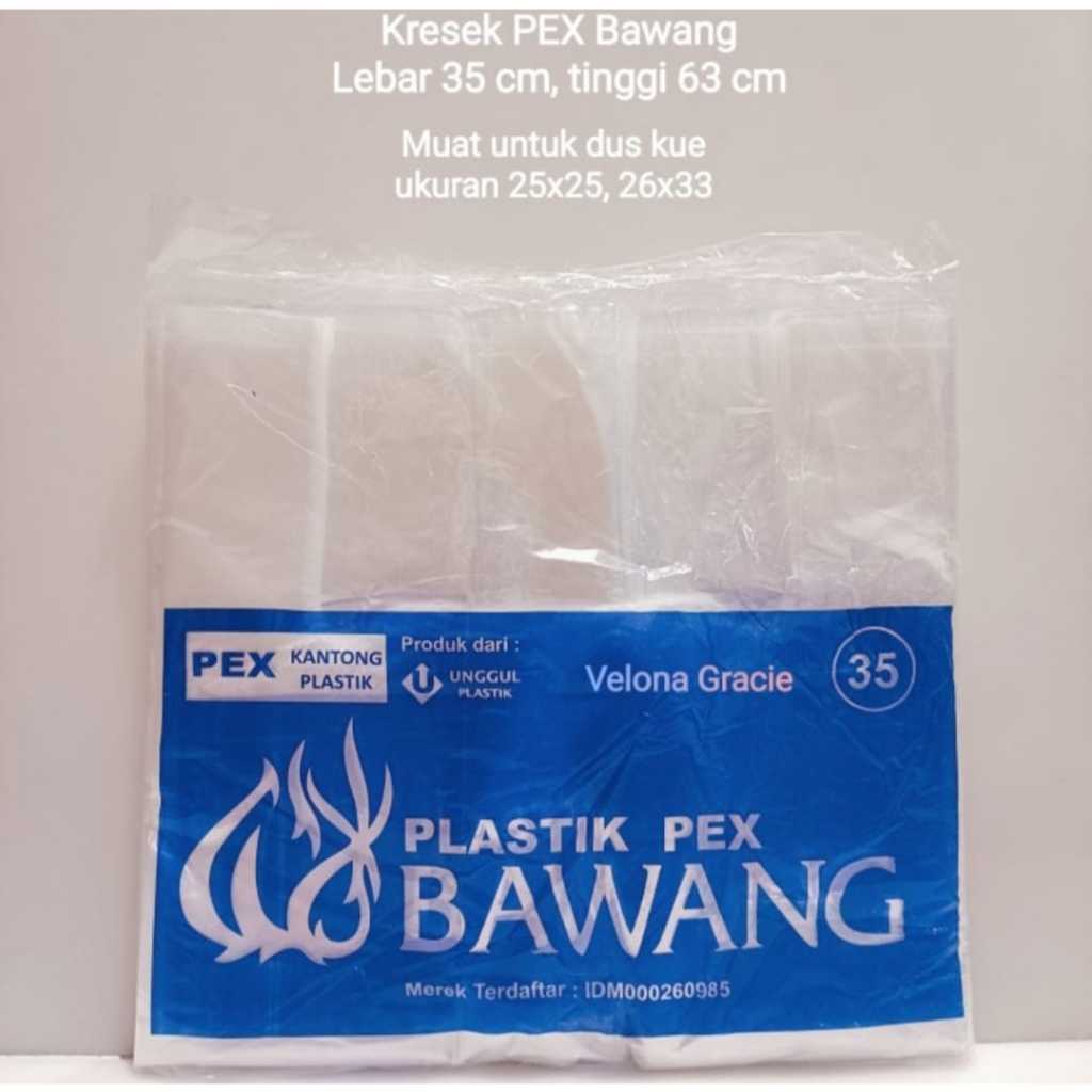 PEX Bawang 35x63 Kresek Kantong PE Bening 35x63