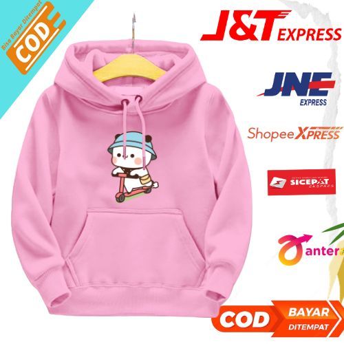 Hoodie Anak Panda Skuter usia 2 - 12 tahun Jaket anak Laki Laki