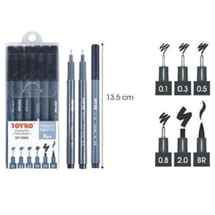 

6pcs Drawing Pen Joyko 298S
