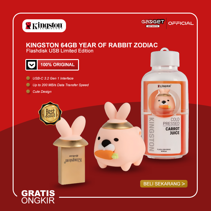Kingston 64GB Year of Rabbit Zodiac USB Flash Drive Limited Edition