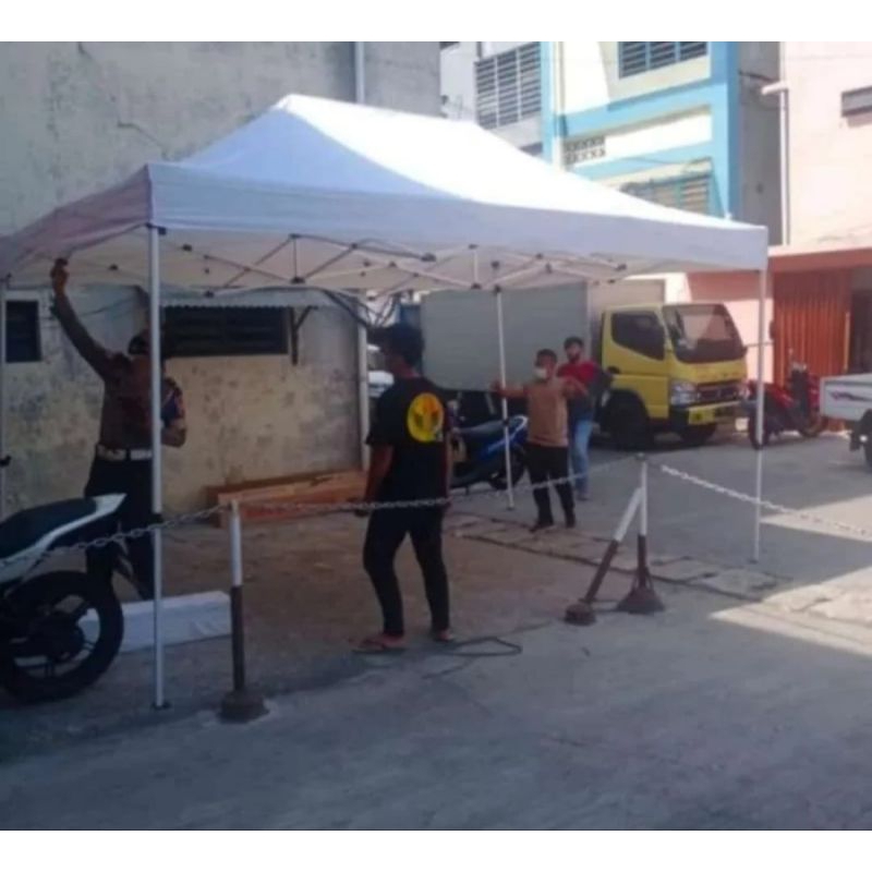 Tenda lipat premium besi 1,2 ukuran 3x4,5