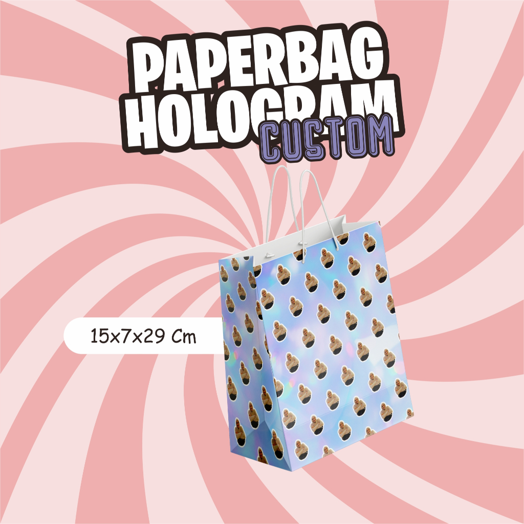 

PAPER BAG HOLOGRAM KECIL CUSTOM Foto Sendiri - Free Edit