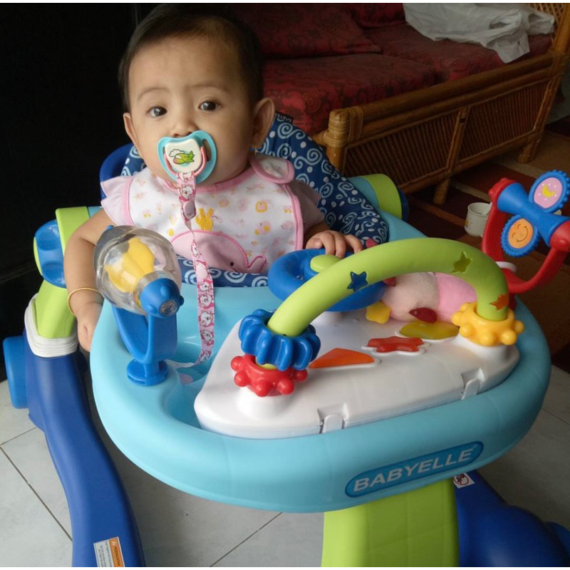preloved baby walker 2 in 1 baby elle baby walker kursi belajar jalan