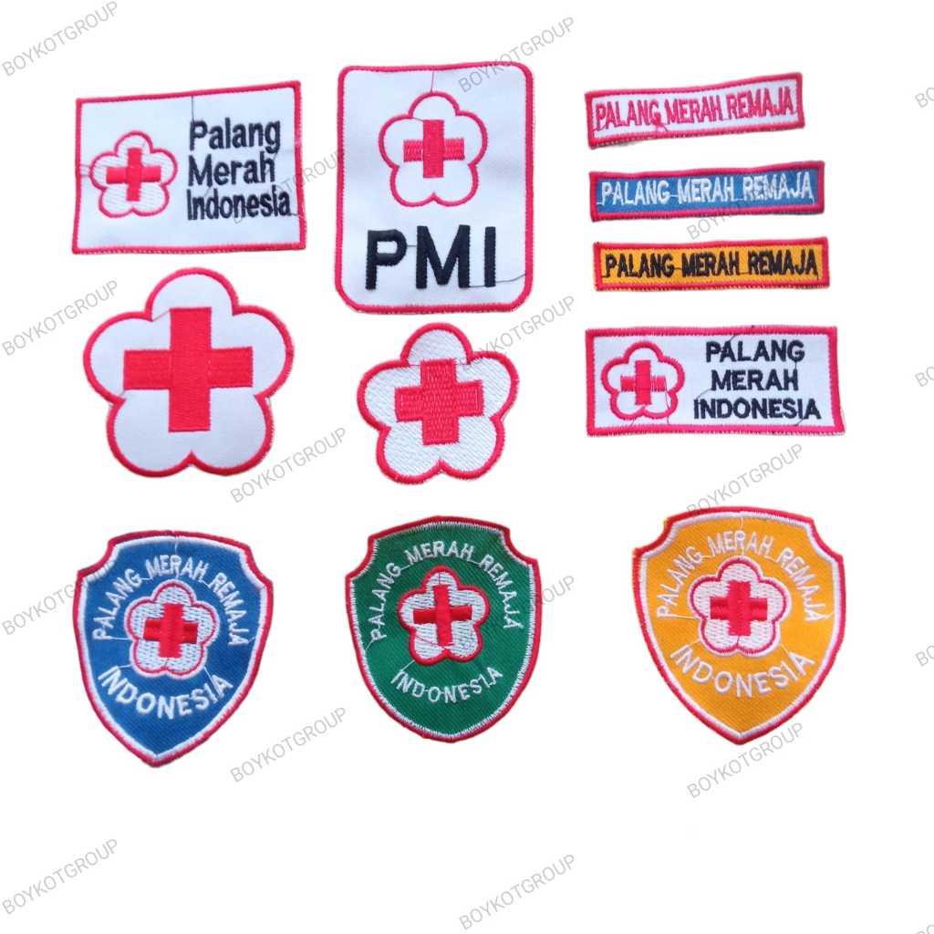 Bagde logo PMI / PMR bordir atribut logo PMI / PMR atribut pmr / pmi bordir bijian