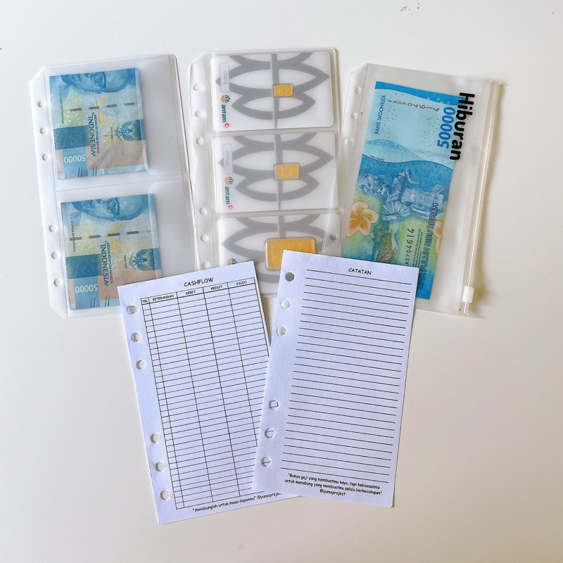 

(cashflow) isi ulang kertas binder A6 binder ring loose leaf 6