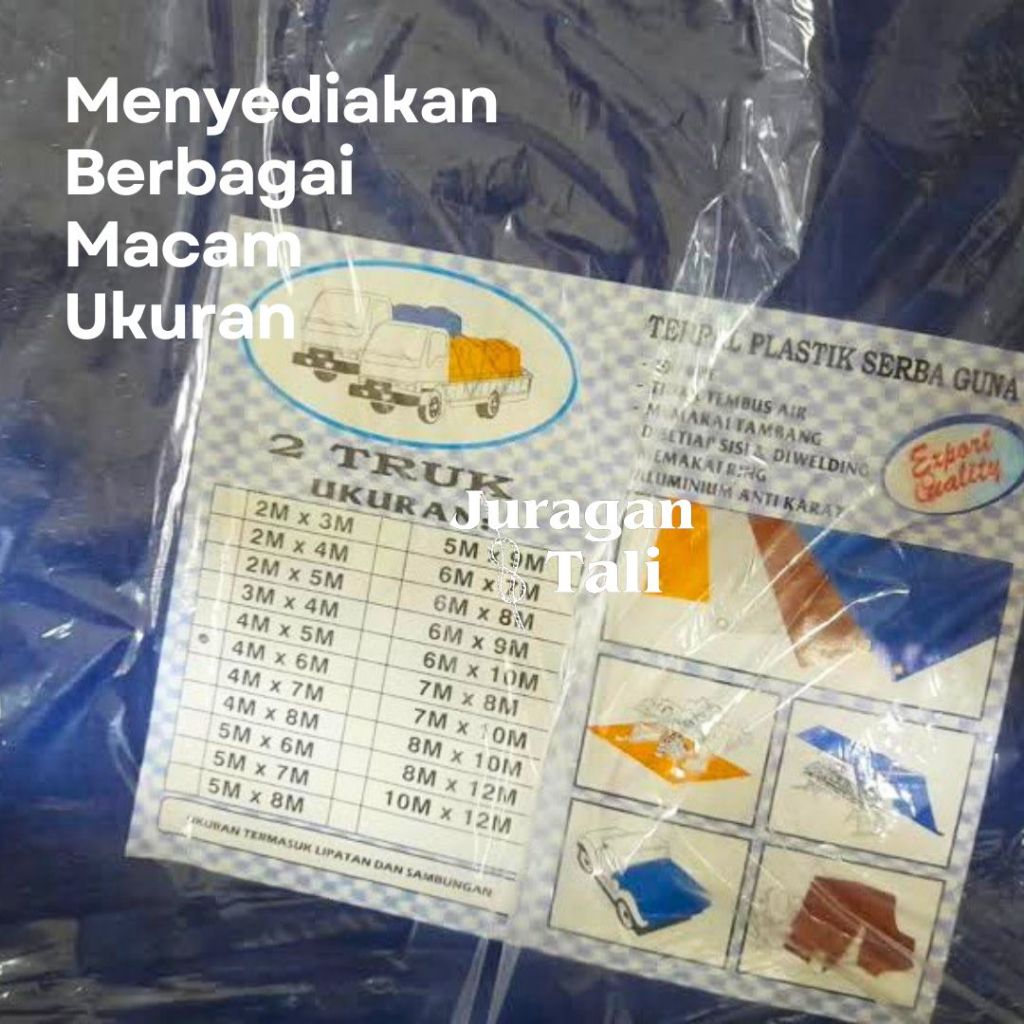 Terpal plastik 4X5 METER cap 2 truk Sakura/ Terpal tenda / Terpal warung / Terpal bangunan Korea
