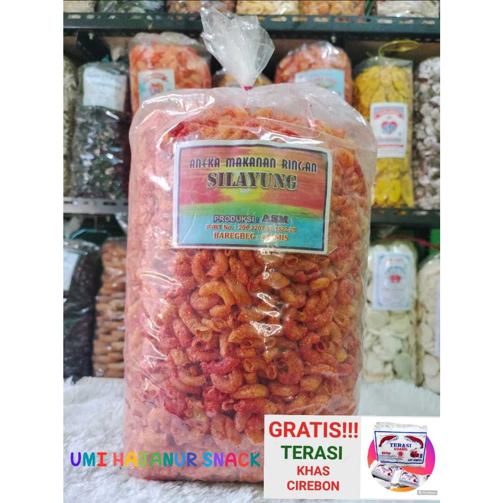 

(GRATIS TERASI) CEMILAN ANEKA RASA//1KG KERIPIK MACARONI BANTET