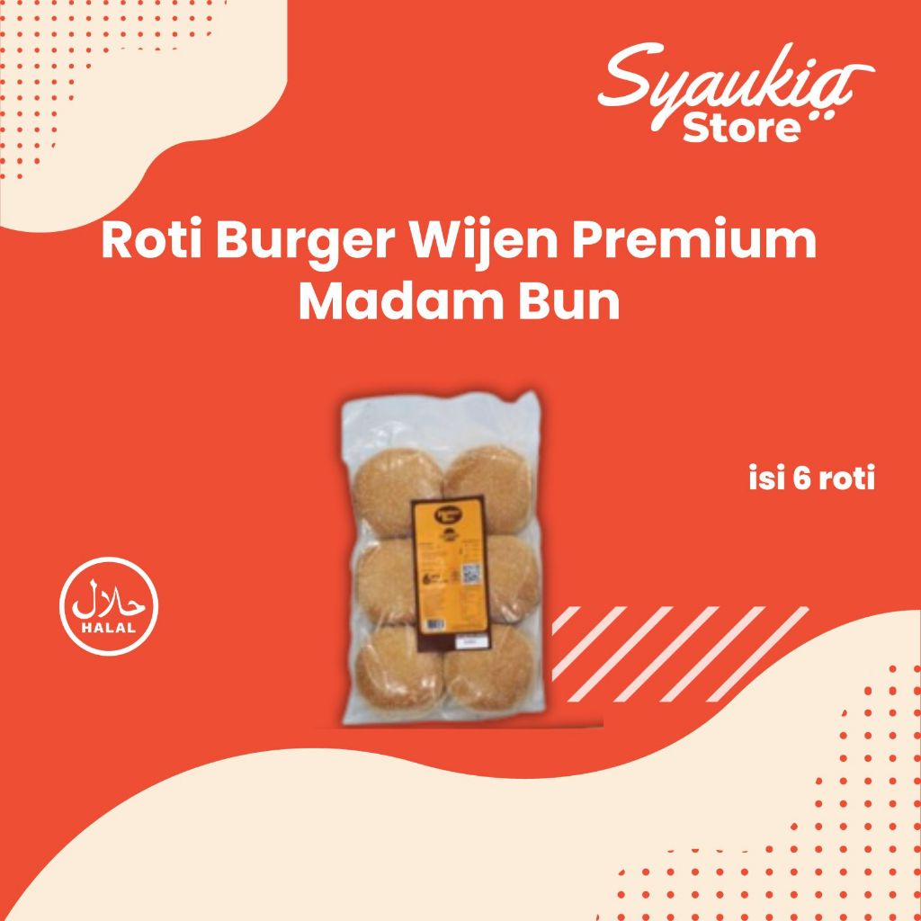 

Madam Bun Roti Burger Wijen isi 6 Pcs Syaukia Store