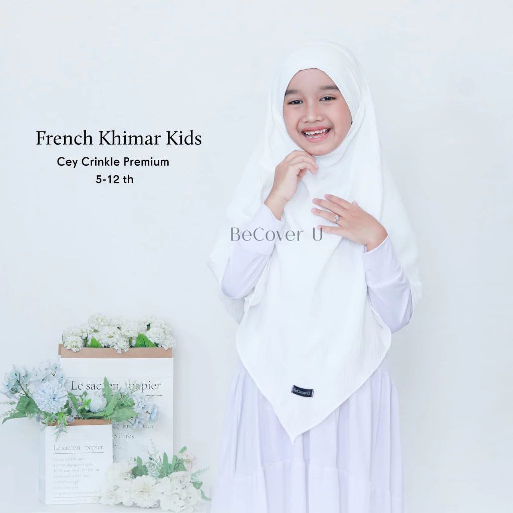 BECOVERU FRENCH KHIMAR KIDS HIJAB CADAR ANAK