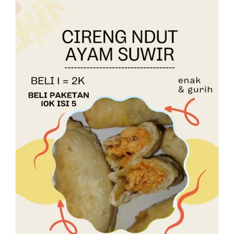 

Cireng Isi Ayam Suwir Pedas Dan Teriyaki