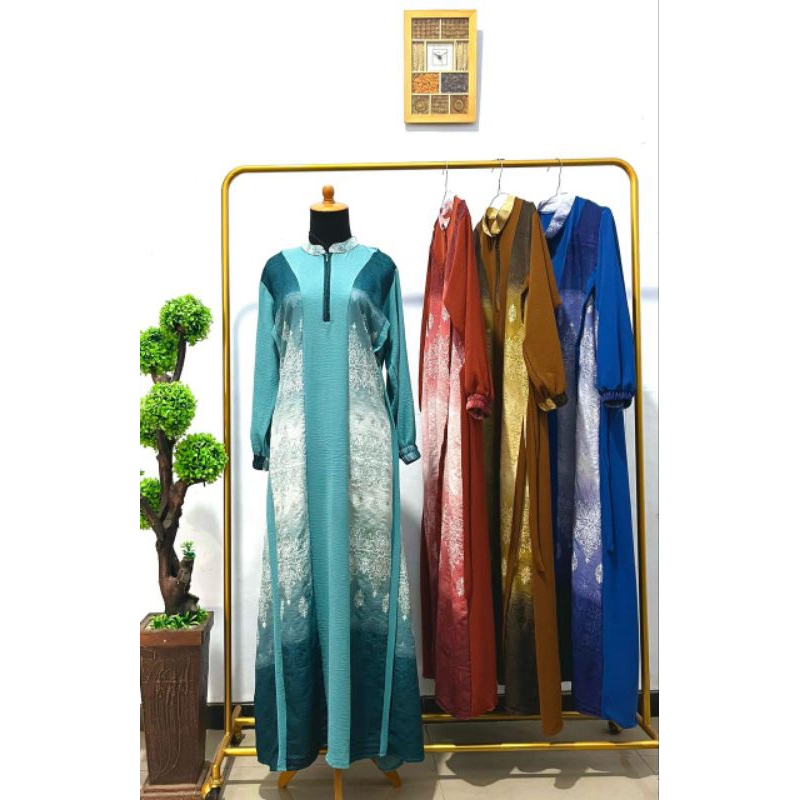 Gamis Tifani Motif Terbaru Cringkel Adem Busui Friendly Gamis Lebaran // Gamis Kondangan