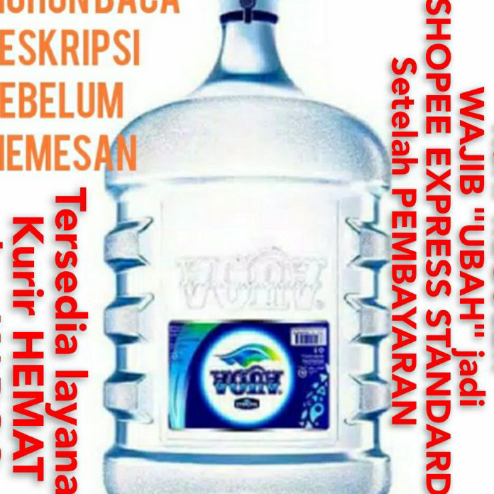 Stok Baru Aqua Galon Kosong AQUA KINCLONG DIBUNGKUS PLASTIK / VIT / RIVERO / CRYSTALINE / OASIS / VI