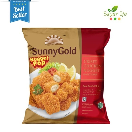 

SunnyGold Crispy Chicken Nugget 500 Gram / Pack Fresh Frozen Daging Naget Ayam Pop Krispi