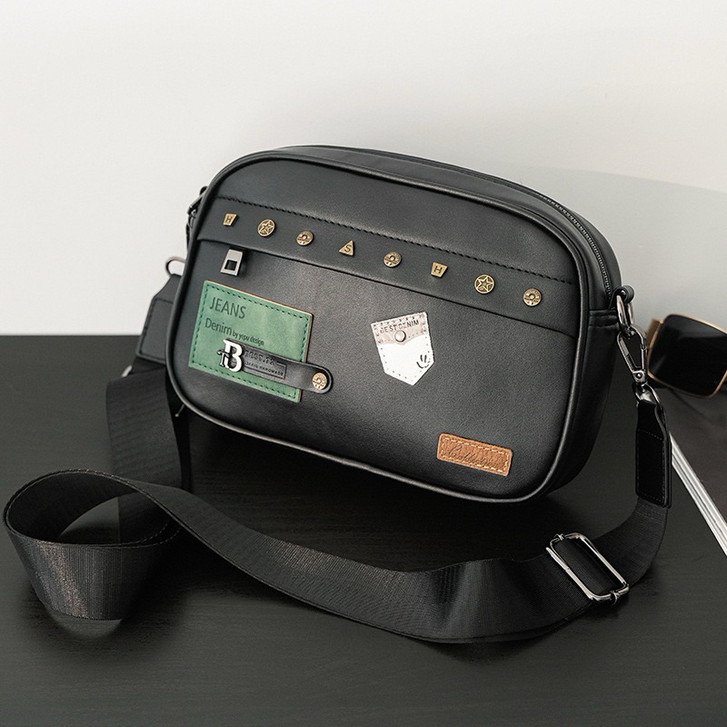 X5191 Tas Selempang Pria Jeans Denim Pattern With Iron