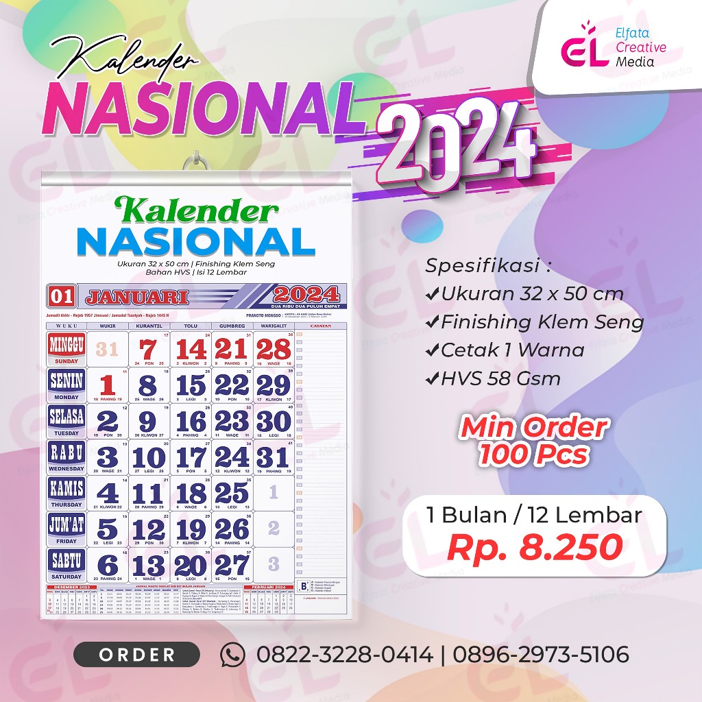 

1 Bulanan |Kalender Kerja 2024