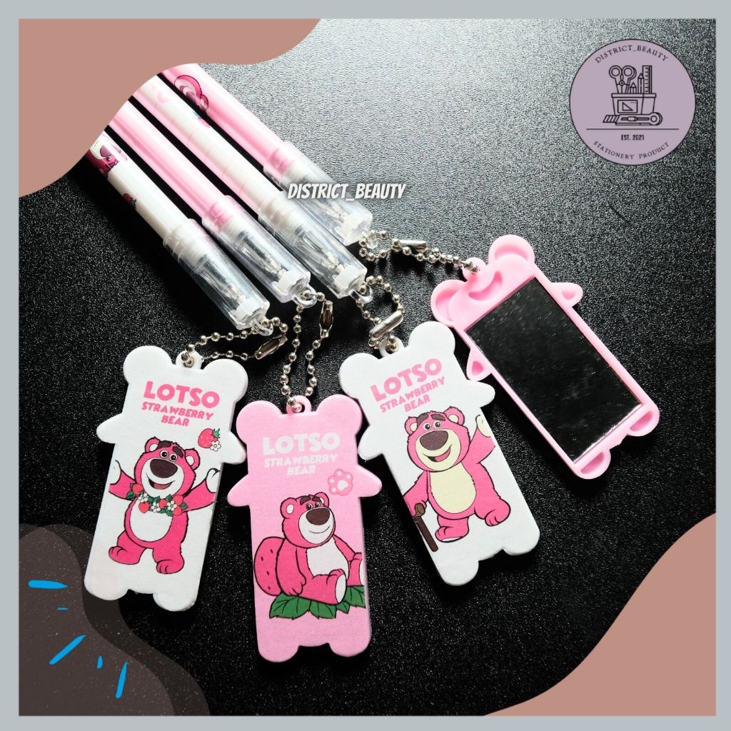 

(12pcs) Pulpen Gantungan Kaca Lotso Pulpen Gel Beruang Madu Free Kaca Mini ballpen gel Lusinan Grosir Gumibi Store