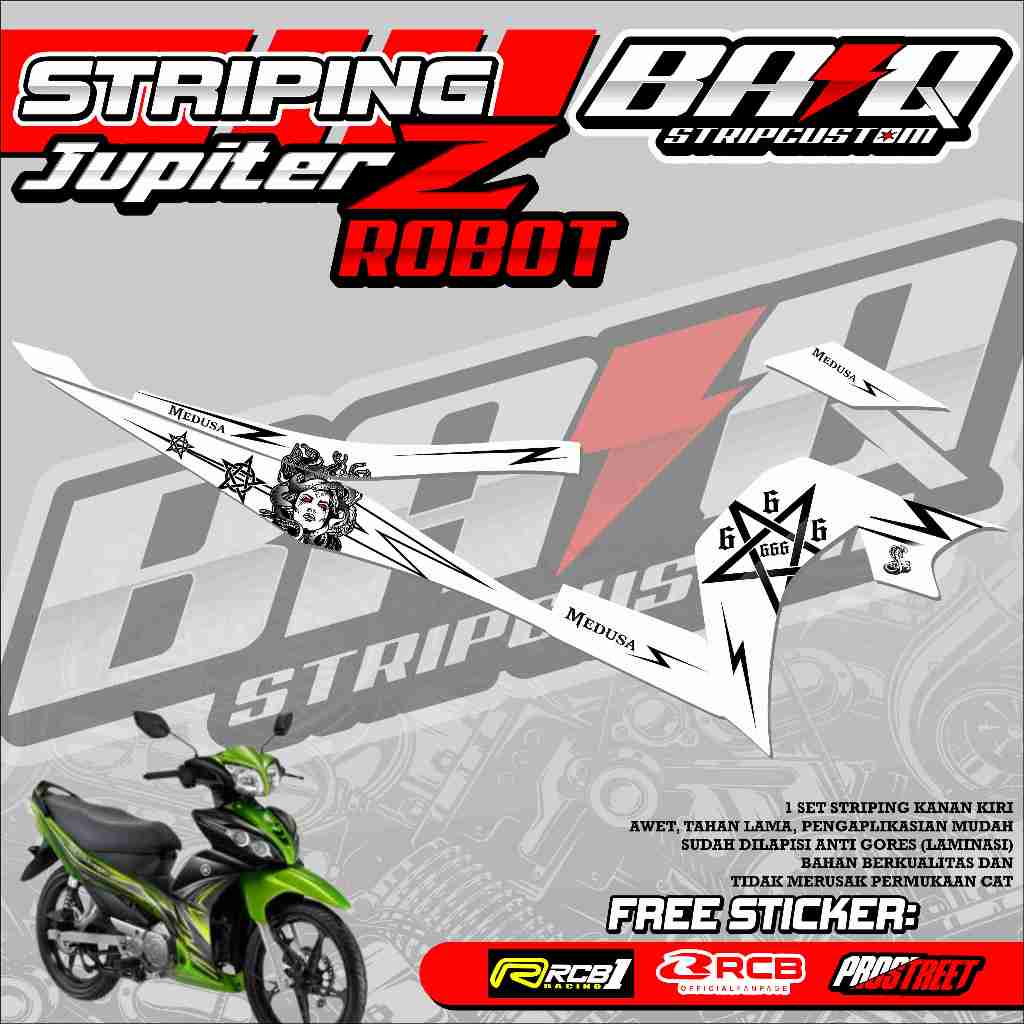 STICKER STRIPING JUPITER Z ROBOT - STRIPING JUPITER Z ROBOT PREMIUM MEDUSA 04