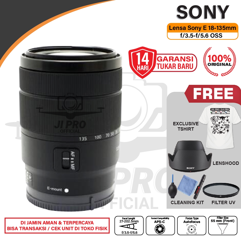 Lensa Sony E 18-135mm f3.5-5.6 OSS Sony E 18-135 mm OSS Original