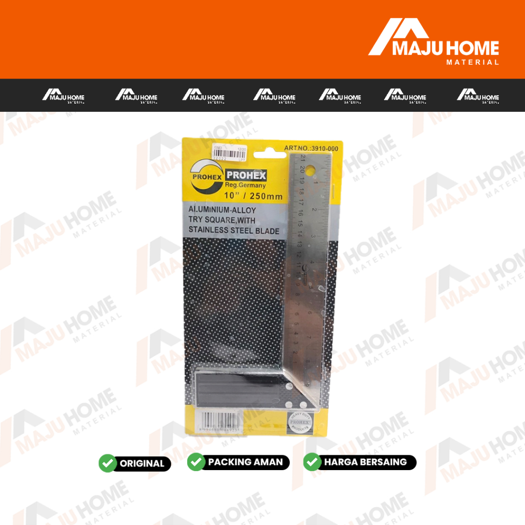 Prohex Hasston Penggaris Siku Tukang Stainless Steel (3910)