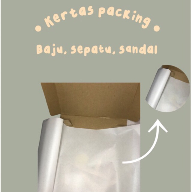 

Kertas Packing Baju, kertas packing sepatu, kertas packing sandal