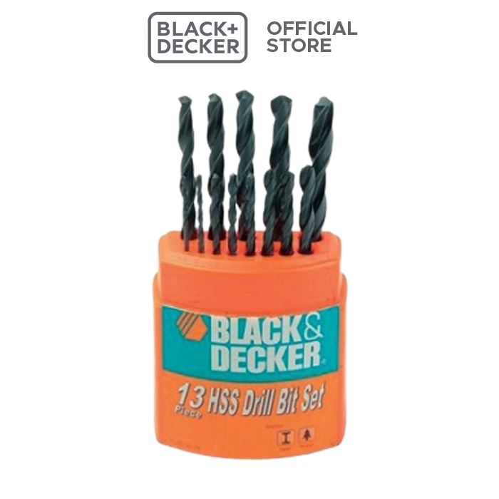 Black+Decker Metal Drill Bit Set / Mata Bor Besi Set HSS 13pcs 15085G