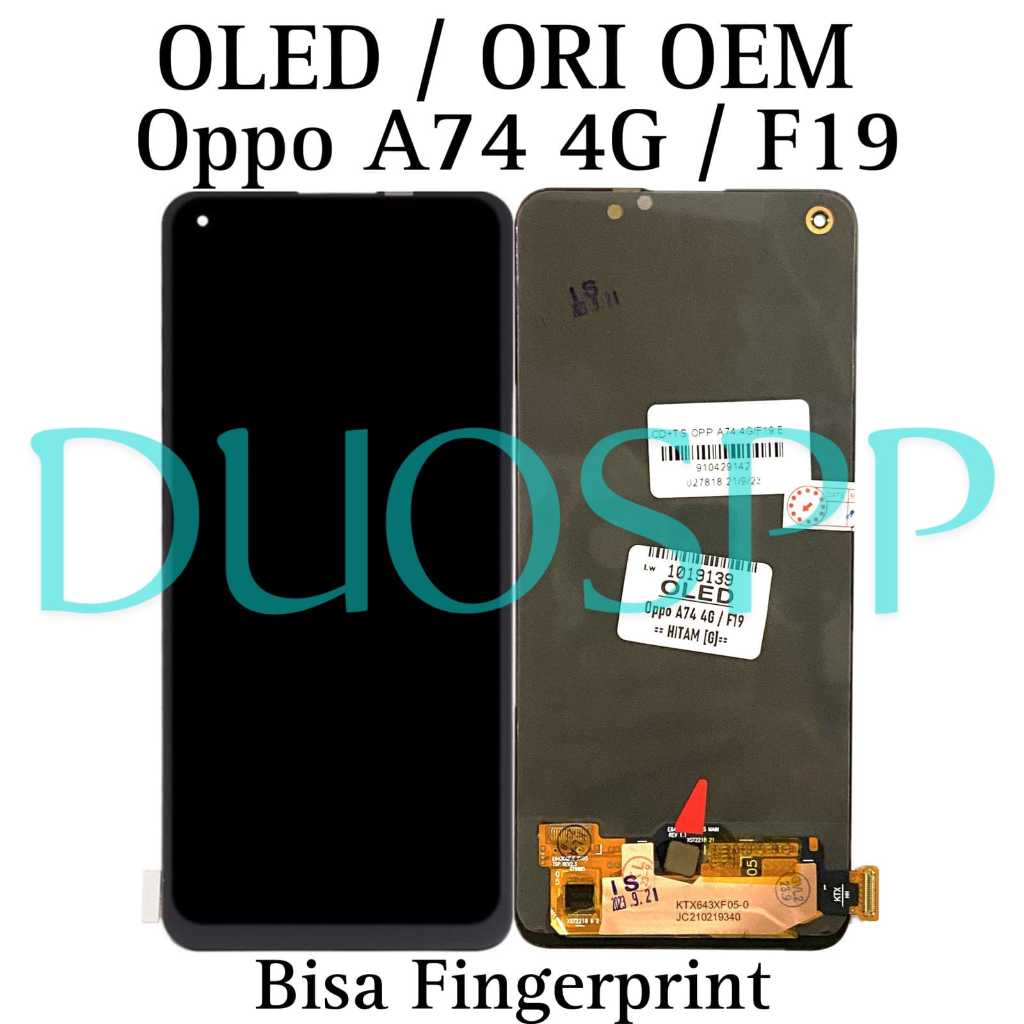 LCD TOUCHSCREEN OP A74 4G / F19 FINGER PRINT LCD TS FULLSET FINGERPRINT