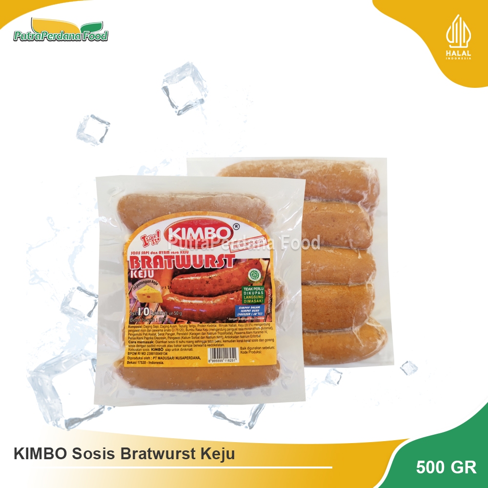 

KIMBO Sosis Bratwurst Keju 500gr (10 Pcs)