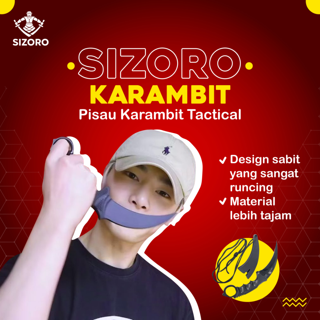 SIZORO KARAMBIT TACTICAL SUPER TAJAM I ASLI INDONESIA BISA UNTUK PERLINDUNGAN DIRI