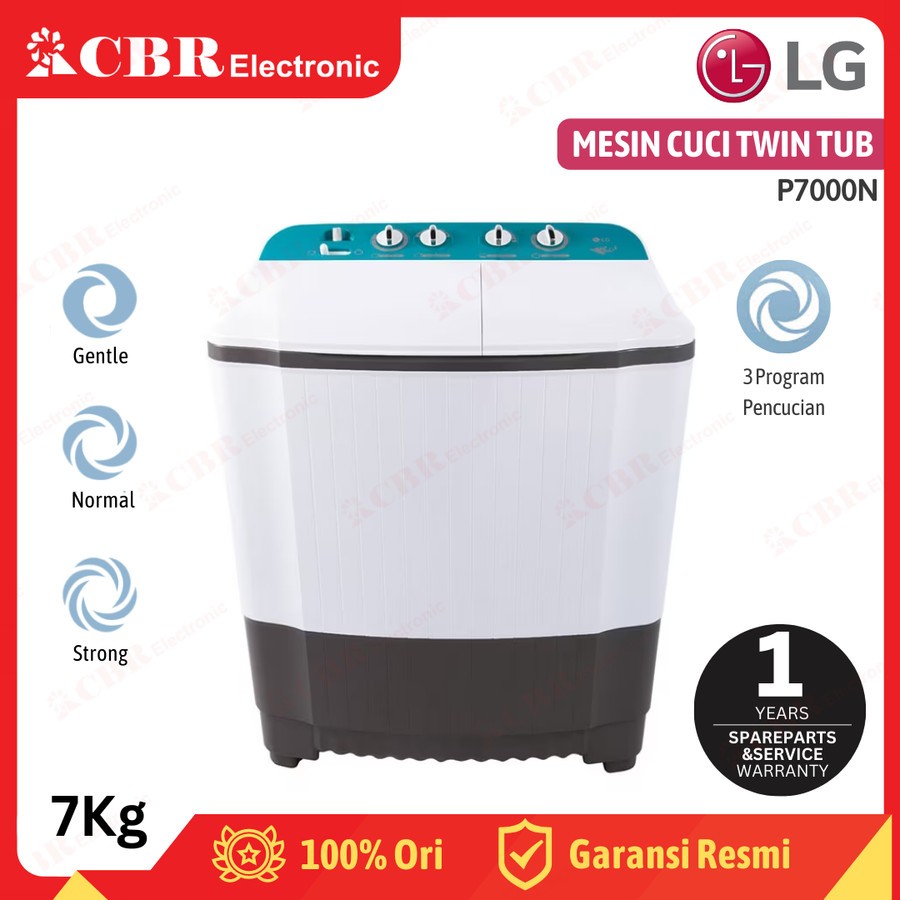 Mesin Cuci LG 2 Tabung 7 Kg P7000N