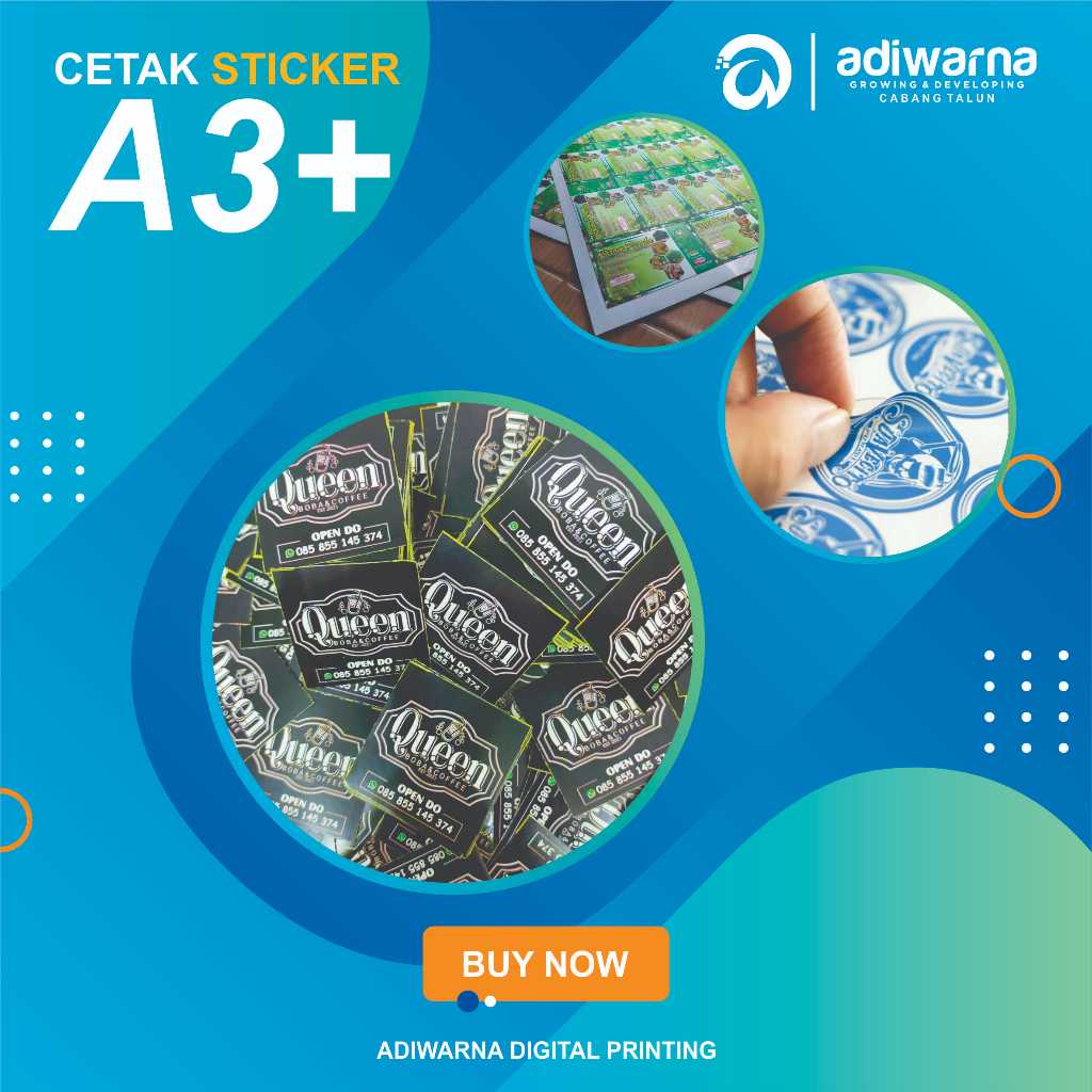 

CETAK STICKER A3+ | STICKER BONTAK | STICKER VINYL | STICKER CUSTOM | STICKER LEMBARAN - CUTTING