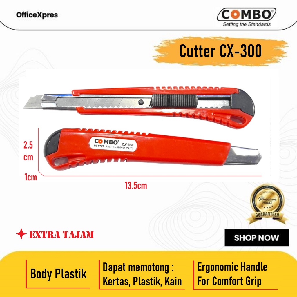 

Pisau Cutter Pemotong Kertas CX 300 / Cutter Kecil / Cutter Cx-300 Combo