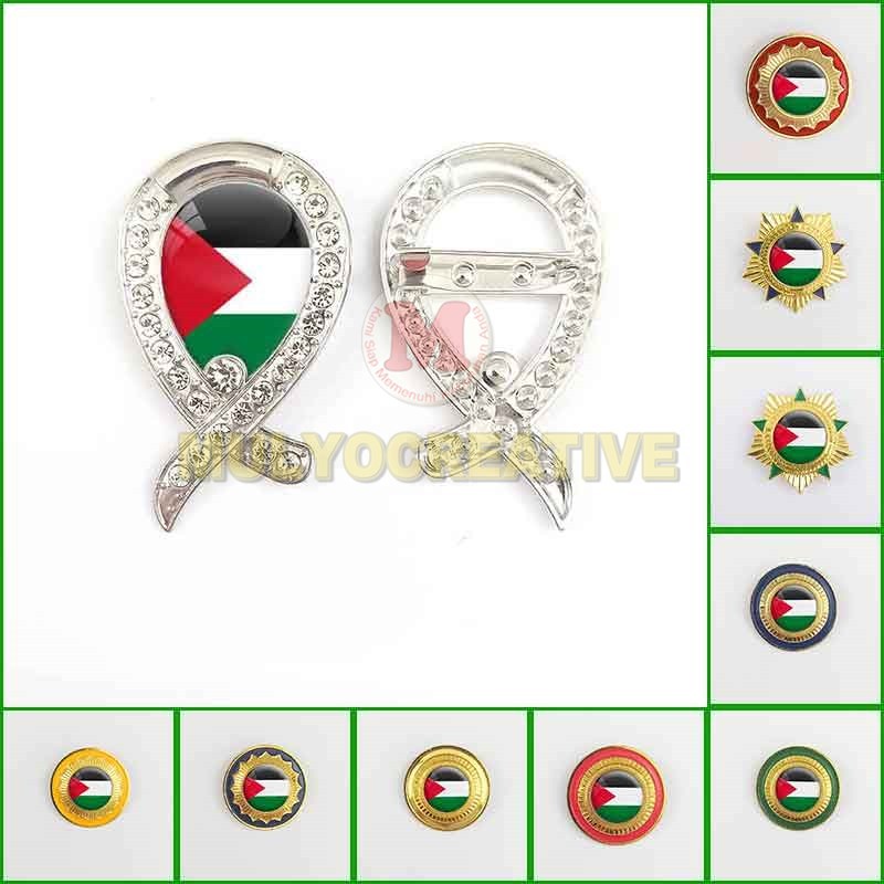 Pin Palestina Pin Bros Bendera Palestina Model Premium