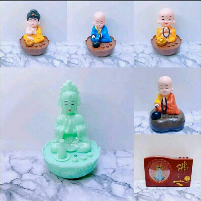 Pajangan Kwan Im musik Tai Pei Cou/ Pajangan Biksu Budha Tai Pei Chou