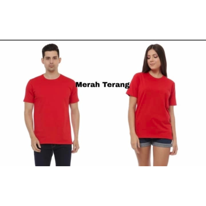 Kaos polos MERAH lengan PENDEK/ oblong polos pendek / kaos polos pria murah / winstar polos /KAOS PO