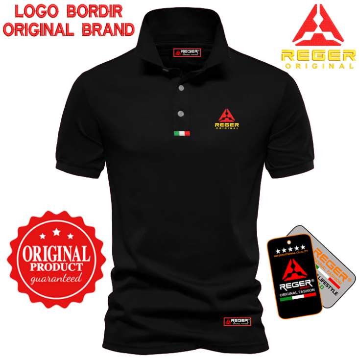 POLO LOGO BORDIR REGER / Baju Laki Laki Dewasa Baju Pria Wanita Dewasa Keren Pakaian Baju Laki Laki 